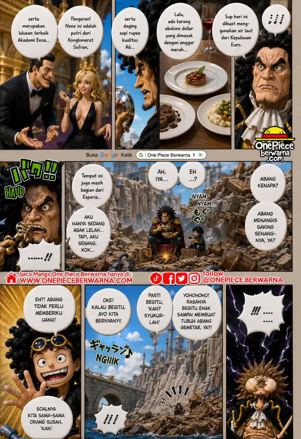 One Piece berwarna 1184 1185 1186 bahasa indonesia
